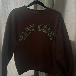 brown and green crew neck - west coast-